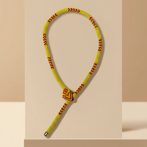 Collier Serpent en Perles Rouges et Jaunes Fait Main, Cordon Perlé Réglable avec Pendentif, Accessoire de Mode, Cadeau - Product Image 6