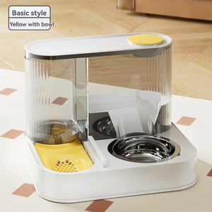 Comedouro Elétrico para Gatos em Material PP, Fonte de Água com Separação de Alimentos Secos e Úmidos, Sistema de Alimentação Automático Inteligente de Grande Capacidade - Product Image 2
