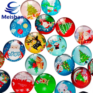 Imanes de Vidrio con Diseño Navideño de Meishan, Regalos Creativos <span class=keywords><strong>para</strong></span> el Hogar, Imanes de Cristal <span class=keywords><strong>para</strong></span> Refrigerador, Imanes Redondos <span class=keywords><strong>para</strong></span> Notas - Product Image 2