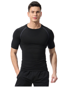 Camiseta de verano de secado rápido personalizada al por mayor, camiseta de manga corta de algodón/Spandex a cuadros, camisetas ecológicas para gimnasio - Product Image 1