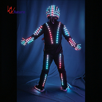 Costume de robot lumineux intelligent à pixels LED Tron