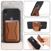 2025 sıcak satış yüksek kalite Retro manyetik deri kart sahipleri Ultra güçlü mıknatıs IPhone 15 16 17 Pro Max için uygun
