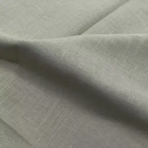 Wholesale Pure Color Cotton Linen Blend Fabric For Clothing Home Textiles