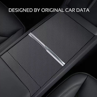 Accessoires décoratifs de modification intérieure de la console centrale en fibre de carbone véritable pour Tesla Model 3 Highland Model Y