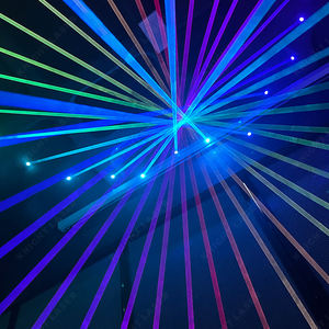 Láser Knight DMX 512 con Control Remoto, Efectos de Luz para Espectáculos, DJ, <span class=keywords><strong>Mini</strong></span> Láser RGB de 2W para Discotecas, Fiestas, KTV - Product Image 4