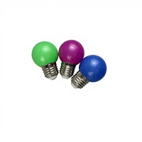 Ampoule LED G45 Globe 3W 2700K Blanc Chaud Doux Haute Réalité des Couleurs Ra80 en Plastique pour Décoration de Jardin et de Fêtes