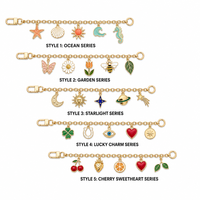 Chaîne de sac personnalisée, pendentif thème océan, conception OEM ODM, fermoir pivotant, vente en gros, faible MOQ