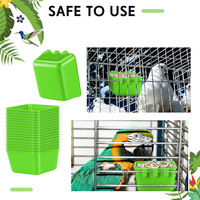 Nouvelle gamelle carrée pour volailles, pigeons et oiseaux, à suspendre pour cage, abri ou volière, pour petits animaux et perroquets