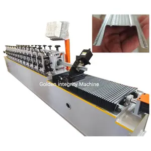 Triangle steel V profile Omega channel stud and track racking channel roll forming machine