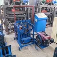 Machine à blocs de béton à ponte manuelle diesel, méthode de vibration, fabrication de briques autobloquantes, construction, ciment à base de cendres volantes