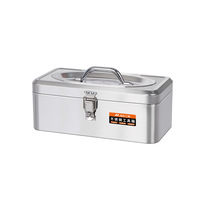 Caja de Herramientas de Acero Inoxidable, Caja de Almacenamiento de Herramientas, Caja de Herramientas para Mantenimiento, Caja para Auto, Caja Multifuncional para el Hogar