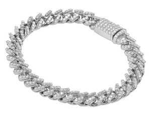 Kunden spezifische HipHop-Kette vereist 18 Karat Gelb/Rosé/Weißgold AU750 Moissan ite <span class=keywords><strong>Diamond</strong></span> Cuban Link Armband für Männer - Product Image 5