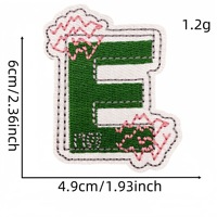 Écusson en fer brodé 3D en tissu brodé en forme de cœur Badges de sororité grecque pour vestes T-Shirts Sacs Chaussures Jeans Casquettes