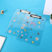 Carpeta de Archivo Creativa con Clip, Impresa con UV, de PP, Ultra Transparente, Gruesa, para Estudiantes y Oficina