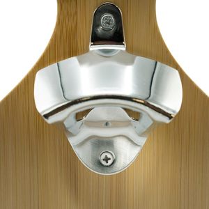 Porte-bouteilles en bois avec ouvre-bouteille et porte-échantillons, parfait pour les bars, les restaurants, les festivals de bière, etc., en bambou - Product Image 3