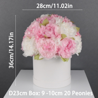 Décoration intérieure pour la maison, fleurs, bouquet de pivoines, cadeau pour la Saint-Valentin, fête des mères, ensemble de roses éternelles préservées dans une boîte