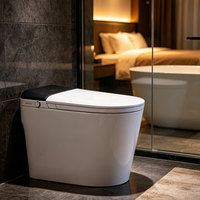 WC intelligent automatique haut de gamme, économie d'eau 4,8 L, double filtration, séchage à air chaud pour projets hôteliers
