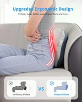 Masseur dorsal chauffant, coussin de massage Shiatsu sans fil avec mouvement de roulement vertical, soulagement des tissus profonds pour la maison et le bureau
