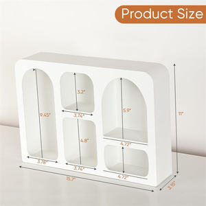 Étagère <span class=keywords><strong>murale</strong></span> flottante <span class=keywords><strong>blanche</strong></span> de style moderne pour la décoration de salon de meubles de maison avec rangement - Product Image 3