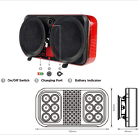 Kit de Base Magnétique Rechargeable Sans Fil Heavy Duty Truck Car Signal LED Trailer Light
