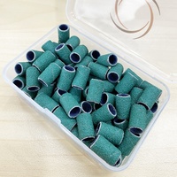 Usine personnalisée échantillon gratuit vernis à ongles vert forets à ongles avec bande de ponçage Mini forets de polissage ensemble de bandes de ponçage