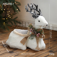 Hotsale Noël Renne Décoration De Noël Blanc Orignal Poupée Ornement De Noël Moose Elk pour Ornement De Table