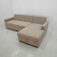 Canapé d'angle multifonctionnel avec rangement, moderne et minimaliste, pliable, trois places, revêtement en tissu, idéal pour petit salon ou hôtel