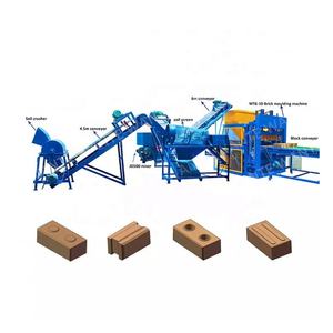 אדמת חימר WT6-10 מלבין מה שהופך את קו מכונת מלט בוץ אדמה בוץ מלבנים ריצוף לבנים ריצוף אוטומטית ביצוע מכונה חם מכירה - Product Image 1