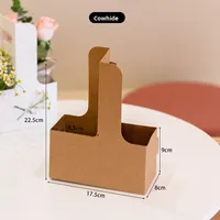 Élégant porte-gobelet d'été pour café lait thé boîte à fleurs en papier Kraft emballage à emporter sac à main Bouquet boîte-cadeau gaufrage impression