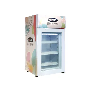 Meisda Venta Caliente 50L helato de mesa escaparate helados mini congelador