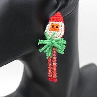 Usine en gros à la main Miyuki boucles d'oreilles cadeau créatif de noël perlé boucle d'oreille taureau graine perle boucle d'oreille bijoux