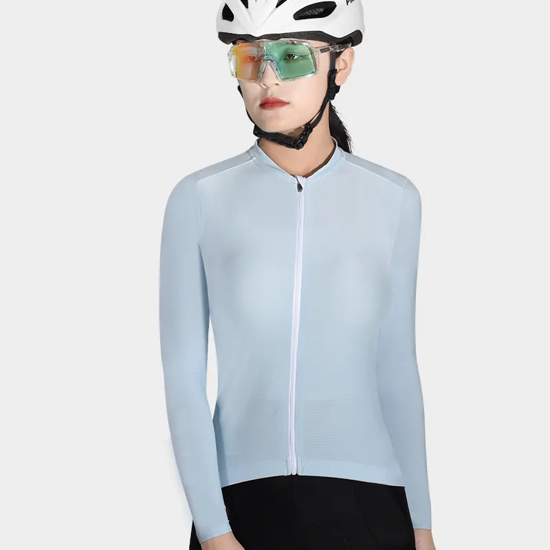 Fashionable Womens gravel Cycling polo Shirt Bicycle Bike Wear Long Sleeve Custom Design Women Cycling jersey shirt
