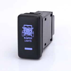 Phụ Kiện Xe Hơi Công Tắc Nút Nhấn Bật Tắt Đèn LED Xanh Dương 5 Chấu Biểu Tượng 42.7*24.3Mm Với <span class=keywords><strong>4</strong></span> Đầu Nối Dây - Product Image 2