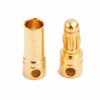 Connecteur électrique mâle plaqué or 24 carats avec fiche banane 3,5 mm pour moteur RC, ESC, batterie