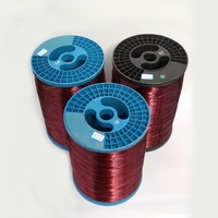 Kawat Magnet Tembaga Padat Datar Berisolasi PE Sesuai ROHS IP40 untuk Motor Kelas C Gauge Berenamel IEC Winding