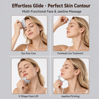 Planche Gua Sha en acier inoxydable 304L poli miroir en forme de cœur, outil de massage ergonomique pour le lifting et le raffermissement du visage et du corps, marque privée