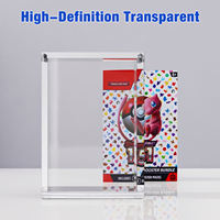 Lot de 6 modules de sous-supports en acrylique transparent anti-UV assemblés, avec couvercle magnétique pour collectionneur de cartes TCG, pour protection de cartes, design moderne