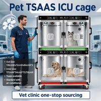Cages vétérinaires séparables OSCAT avec climatisation pour grands chiens, équipement médical multi-cabines pour animaux de compagnie destiné aux hôpitaux vétérinaires