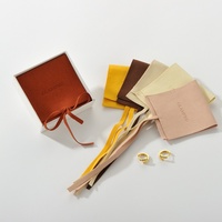 Boîte de rangement à bijoux en velours avec nœud papillon et couvercle rabattable, idéale pour bagues, boucles d'oreilles et colliers, portable pour le voyage