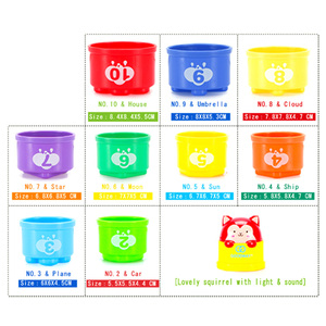 Set de juguetes educativos inteligentes para niños, juego de tazas de plástico duraderas - Product Image 5