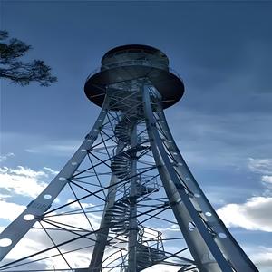 Hàn cắt lưới thép góc nền tảng du lịch tháp nóng nhúng mạ kẽm Cấu trúc ống thép nhẹ tháp quan sát - Product Image 2