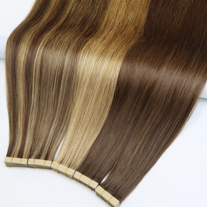 批发胶带式原装雷米人发双拉丝柔软发片无缝隐形胶带接发透气网状底座 - Product Image 1