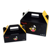 Impresión de diseño personalizado, cajas de embalaje plegables de papel de grado alimenticio, para guardar pollo fritado con mango