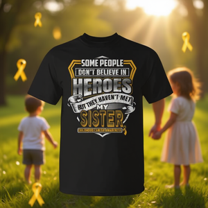 Childhood Cancer Warrior <b>T</b>-<b>Shirt</b> I Wear Gold For My <b>Sister</b> Awareness <b>Shirt</b> - Product Image 3