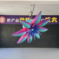Décoration de scène : Combinaison de fleurs gonflables géantes lumineuses LED, merveilleuse fleur gonflable publicitaire, plante gonflable personnalisée