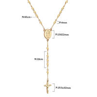 Collier pendentif croix en acier inoxydable Gaovo, Vierge Marie, bijoux religieux pour hommes et femmes, cadeau de prière