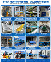 Plateforme élévatrice verticale industrielle haute performance pour marchandises, élévateur hydraulique de fret pour entrepôt logistique