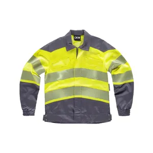 supplier yellow orange safety reflective winter workwear HI-VIS Stretch Combined Jacket custom reflective jacket