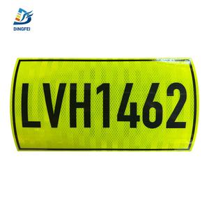 Pegatinas reflectantes con número de identificación de vehículo de mina fluorescente - Product Image 6