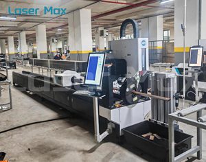 Machine de découpe laser à fibre CNC haute vitesse pour tubes, modèle 6012, deux mandrins, 100 tr/min, AI BMP, pour la production en série de tubes ronds et carrés en acier - Product Image 2